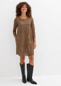 Kurzes Shirtkleid in Strickoptik in braun, Grösse 48/50 (XL), bonprix