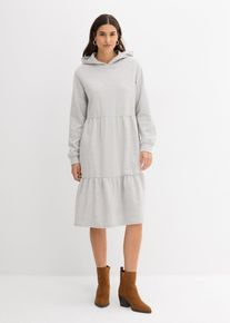 Sweatkleid in grau, Grösse 44/46 (L), 95% Baumwolle, bonprix