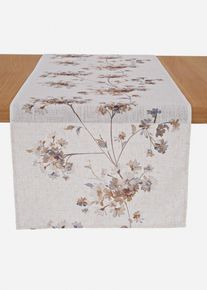 Tischläufer mit Leinenanteil in beige, 180x30 cm, bonprix