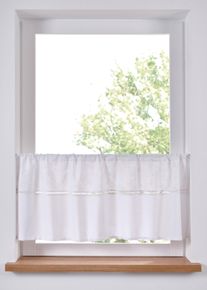 Scheibengardine aus Bio Baumwolle in weiss, 30x120 cm, 100% Baumwolle, bonprix