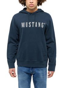 Mustang Bronson Hoodie aus reiner Bio-Baumwolle in blau, Grösse 48/50 (M), 100% Baumwolle, Mustang
