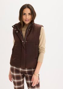 Steppweste mit leichtem Glanz in braun, Gr&ouml;sse 40, bonprix