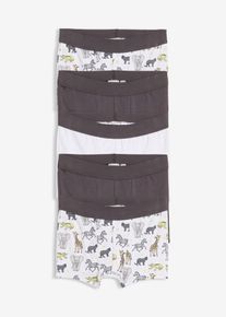 Boxershorts mit weicher Bio-Baumwolle (5er Pack) in weiss, Grösse 92/98, 95% Baumwolle, bonprix