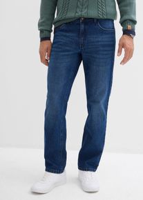 Relaxed Fit Stretch-Jeans Straight in blau, Grösse 33, 99% Baumwolle, bonprix