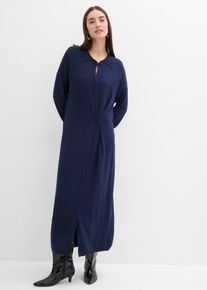 Robe en fine maille de viscose m&eacute;lang&eacute;e en bleu, Taille 32/34 (XS), Couleur/Motif: bleu fonc&eacute;, bonprix