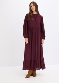 Maxikleid aus Chiffon in braun, Grösse 40, bonprix
