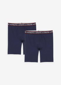 Boxershorts eng in Midi-Länge (2er Pack) in blau, Grösse 7 (XL), 95% Baumwolle, bonprix
