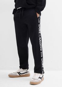 Jogginghose aus reiner Bio-Baumwolle in schwarz, Grösse 164/170, 100% Baumwolle, bonprix