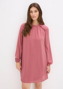 Minikleid aus Chiffon mit Rüschen in lila, Grösse 50, bonprix