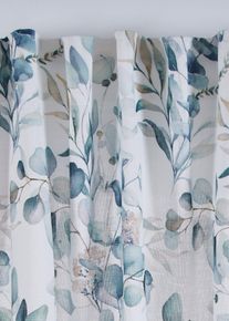 Vorhang mit Blätterdruck (1er Pack) in petrol, 225x135 cm, bonprix