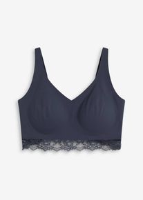 Wattiertes Feel Comfort Seamless Bralette in blau, Grösse 36/38 (S), bonprix