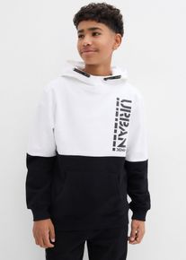 Hoodie aus reiner Bio-Baumwolle in weiss, Grösse 140/146, 100% Baumwolle, bonprix