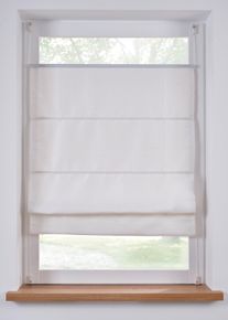 Faltrollo einfarbig in weiss, 130x50 cm, bonprix