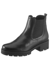 Gabor , Chelseaboots , Plateau, Herbstboots, Stiefelette mit angesagter Profilsohle , schwarz , Chelseaboots mit Stretcheinsatz und Innen-RV
