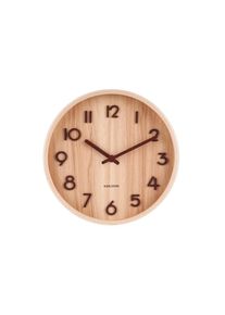 Karlsson , Wanduhr , braun , Abmessungen: 22 x 4.5 cm (DxT)
