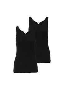s.Oliver , Tanktop, (2 tlg.), 2-er Pack, Sommertop, mit Stretch , schwarz , Tanktop Doppelpack von s.Oliver Red Label
