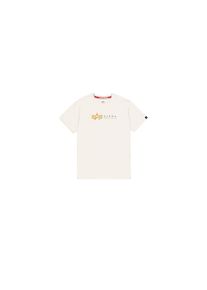 Alpha Industries, Herren, T-Shirt &raquo;Alpha Label T-Shirt&laquo;, vintage wei&szlig;, 3XL, Single Jersey Stoff