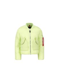 Alpha Industries, Unisex, Bomberjacke &raquo;MA-1 Padded W&laquo;, arctic lime, L, Glossy Micro Ripstop Stoff