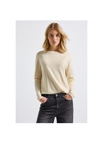 Street One , Strickpullover, mit U-Boot-Ausschnitt , beige , Strukturpullover von Street One für Damen