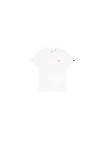 Alpha Industries, Herren, T-Shirt &raquo;Backprint T-Shirt&laquo;, wei&szlig;, speed rot, XXL, Single Jersey Stoff