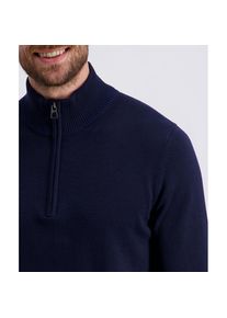 Pierre Cardin , Strickpullover, mit Troyer Kragen , blau , Pullover von Pierre Cardin