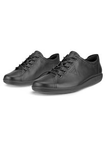 Ecco, Unisex, Schn&uuml;rschuh &raquo; Soft 2.0&laquo; , Freizeitschuh, Halbschuh, Schn&uuml;rschuh mit dezenter Logo Pr&auml;gung, schwarz, 41, Mit weichem Schaftrand