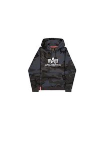 Alpha Industries , Jungen,Damen , Hoodie »Basic Hoodie BL Camo« , schwarz , Brushed Fleece Stoff