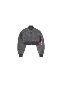 Alpha Industries, Unisex, Bomberjacke &raquo;MA-1 Vintage Cropped Light W&laquo;, vintage grau, L, Flight Nylon Stoff