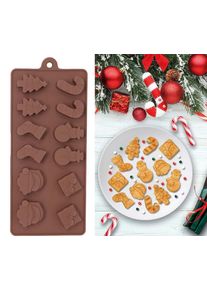 Moule en silicone pour 12 biscuits, Noël 10 x 20 cm