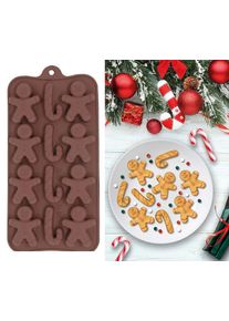 Moule en silicone pour 12 biscuits Bonhomme en pain d'épices 10 x 20 cm