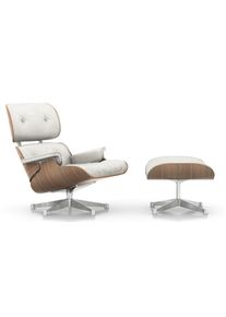 Eames Lounge Chair & Ottoman Nussbaum weiß Sessel Vitra