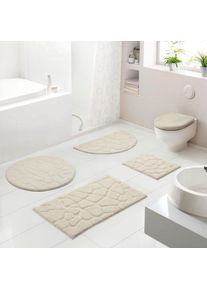 Grund Badematte »Ashtar, Badvorleger, Badezimmer Teppich, 3D-Design«, rutschhemmend beschichtet, schnell trocknend, Hoch-Tief-Design mit organischer...