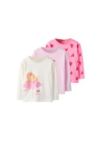 name it , Langarmshirt »NMFNIA 3P LS TOP«, (Packung, 3 tlg.) , 3-er Pack Shirts von name it für Mädchen