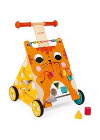 Janod , Lauflernwagen &raquo;Katze - Multi-Activity&laquo; FSC - sch&uuml;tzt Wald , orange