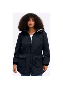 sheego, Unisex, Parka mit Kapuze, tiefblau, 44
