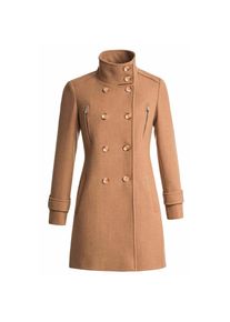 Salsa, Unisex, Kurzjacke &raquo; Jeans Jacken Grace Long Woollen Coat&laquo;, beige, L, Unisex Mantel ''Striped Top'' in Medium Beige