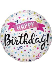 Amscan Ballon d'anniversaire Happy Confetti 45cm
