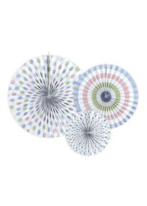 partydeco 3 Spring Party Papierrosetten bunt