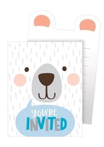 8 Partybär Einladungskarten
