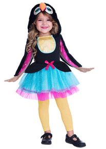Amscan Costume da tucano colorato per bambina