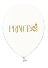 partydeco 6 palloncini Princess Tale bianchi 30 cm