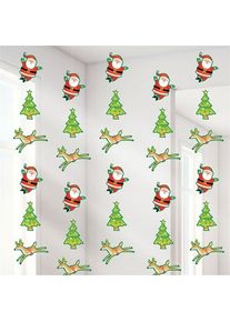 Amscan 6 Weihnachtshänger Santa and Reindeer 2,1m