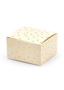partydeco 10 Cheerful Birthday Geschenkboxen creme