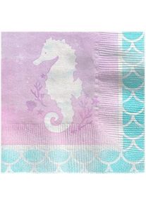 16 serviettes de table Mermaid Treasures 25 cm