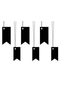 partydeco 6 bandiere regalo nere