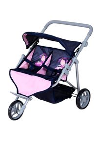 KNORRTOYS , Puppen-Zwillingsbuggy »Duo - princess blue« , blau