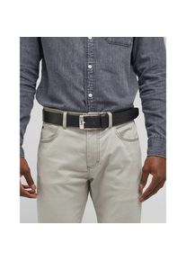 Wrangler, Herren, H&uuml;ftg&uuml;rtel &raquo;Lee G&uuml;rtel Leather Belt Logo Buckle&laquo;, schwarz, 100, G&uuml;rtel in Schwarz