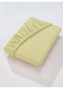 Irisette Witt Spannbetttuch, lindgr&uuml;n, Gr&ouml;&szlig;e 90x190 - 100x200 cm, 75% Baumwolle, 25% Polyester