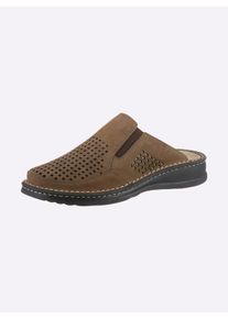MUBB Witt Herren Clog mit trittdämpfendem Antishok-System, braun, Größe 40, 100% Veloursleder