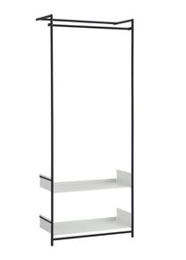 MOX STUDIO Comba Anlehngarderobe Mox Gestell schwarz Tablaren wei&szlig;